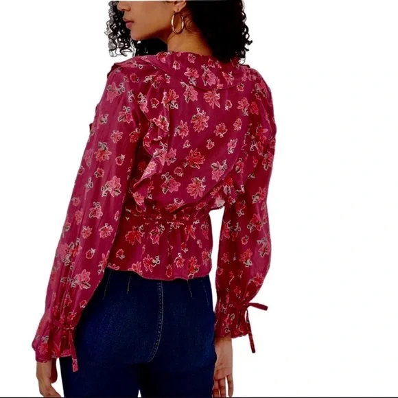 NEW✨🛍️ Free People Amanda Ruffle Long Sleeve Top
In Sultry Combo - Picture 4 of 5